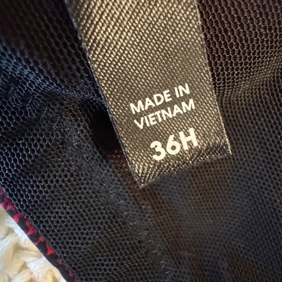 Plaid Red and Black Women's Bra - Picture 11 of 14